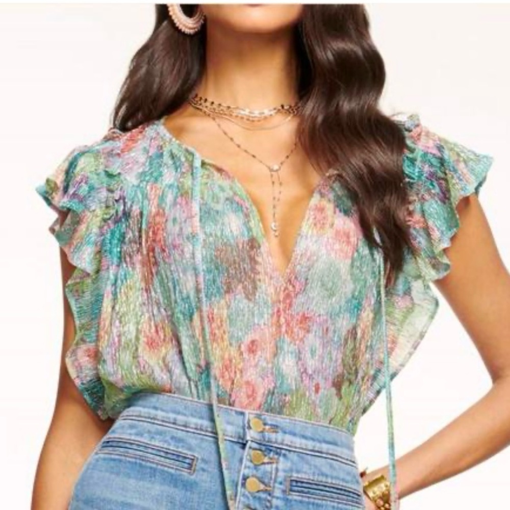 Ramy Brook Hayven Flutter Sleeve Top in Multiple colors . New without tags . M/L